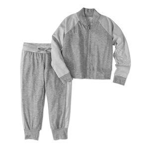 Rainbeau girls Heather Mesh Bomber/Jogger Set Sz L